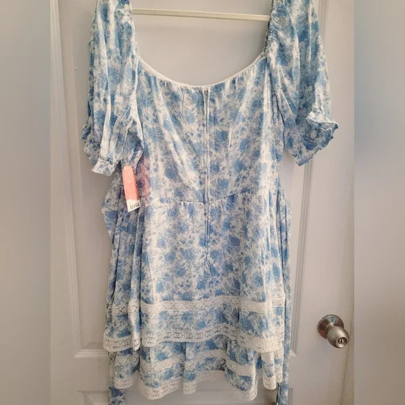ARULA Light Blue Floral Mini Dress - Picture 7 of 11